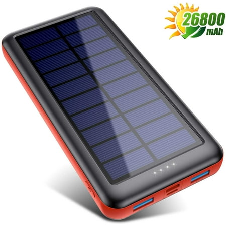 Solar Power Bank mah Qtshine Newest Solar Charger Portable Charger External Backup Battery Pack With 2 Walmart Canada