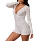 thumbnail image 1 of Pijama de una Pieza para Mujer, Larga, Cuello en V, Body, Ropa de Dormir L, 1 of 10