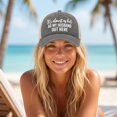 thumbnail image 4 of Washed Mesh Trucker Hat Adjustable Funny Slogan Baseball Cap For Women Outdoor Travel, 4 of 5