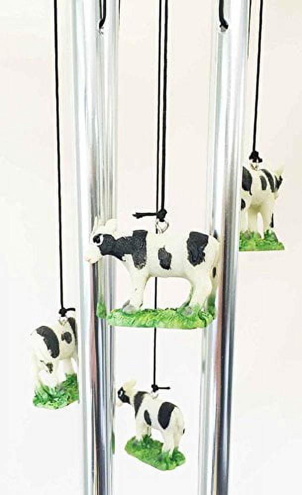 Bovine Milk Cow and Calf Family Resonant Relaxing Wind Chime Garden Patio
