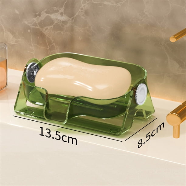 Xihbxyly Jabonera Antiperforación, Autovaciable, Evita Que El Jabón Se Ablande, Fácil Drenaje, Ideal para Baño y Cocina, Soporte Multifuncional, Duradero y Antideslizante, con Inclinación de 15°.