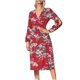 thumbnail image 1 of Vestido ajustado de manga larga con estampado de cuello en V informal para mujer a la moda Pompotops hdfakjf6906, 1 of 8