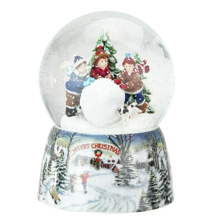 55 red green and white kids rolling snowball merry christmas musical snow - Christmas Musical Snow Globes 55 red green and white kids rolling snowball merry christmas musical snow - Christmas Musical Snow Globes