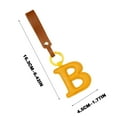 thumbnail image 4 of Tainini Letter Keychain Leather Alphabet Keychain with Easy Clasp, Key Car Key Bag Key Ring for Women Men, 4 of 9