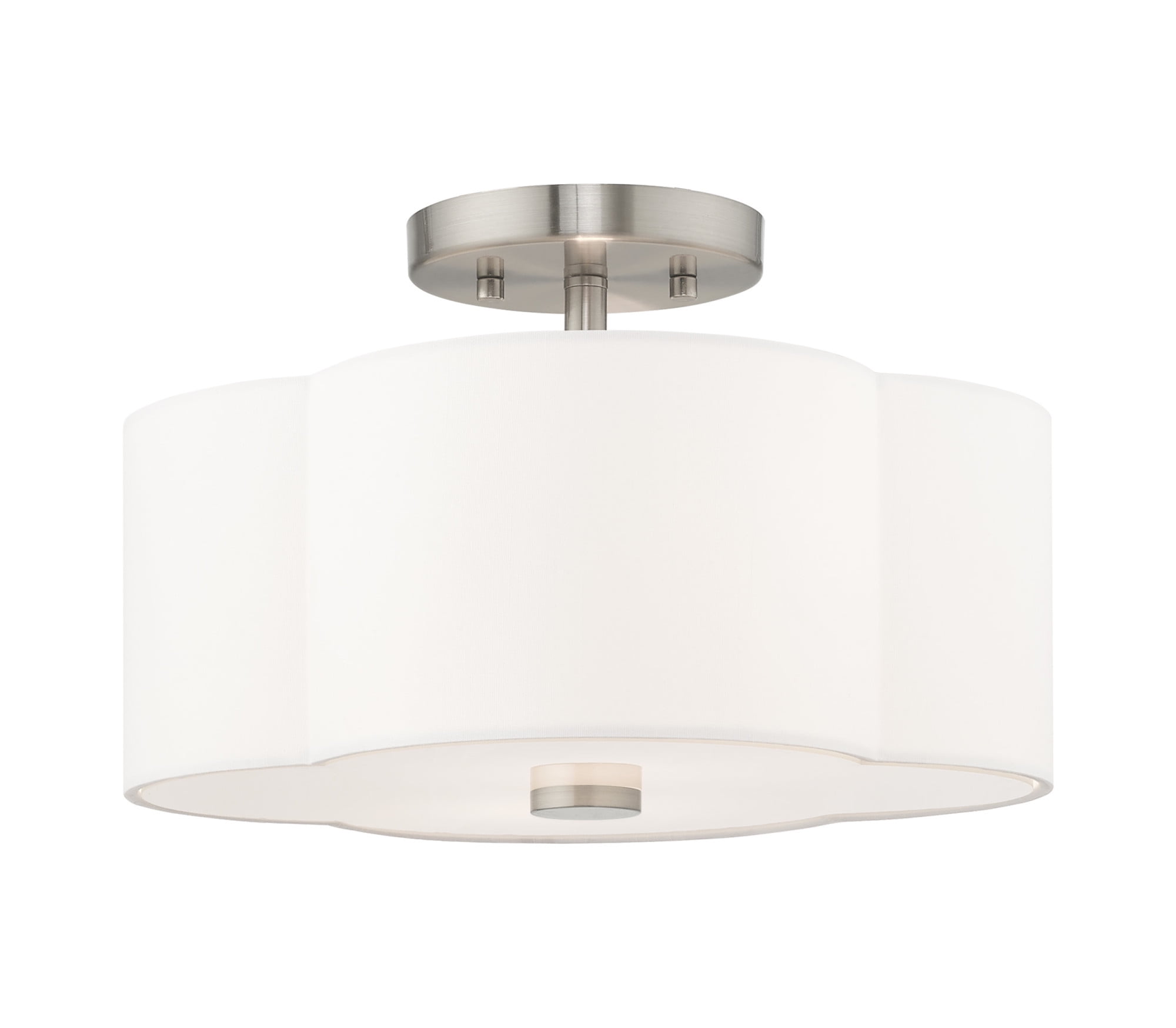 Livex Lighting 52152 Chelsea 2 Light 13 Wide Semi Flush Drum Ceiling Fixture Walmart Com Walmart Com