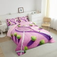 thumbnail image 3 of Feelyou Pink Tennis Print Full Size Comforter Sets, Cartoon Ball Sports Bedding Comforter Set, Teens Kids Boys Girls Reversible Bedding Sets, Super Cozy Room Decor, 3-Piece, 3 of 8
