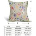 thumbnail image 5 of Colorful Watercolor Floral Pillow Covers 16x16 Set of 2 Spring Flower Print Throw Pillows Linen Pillowcase Square Cushion Case Decor for Home Sofa Couch Bed 16x16 inch (22_1225004), 5 of 6