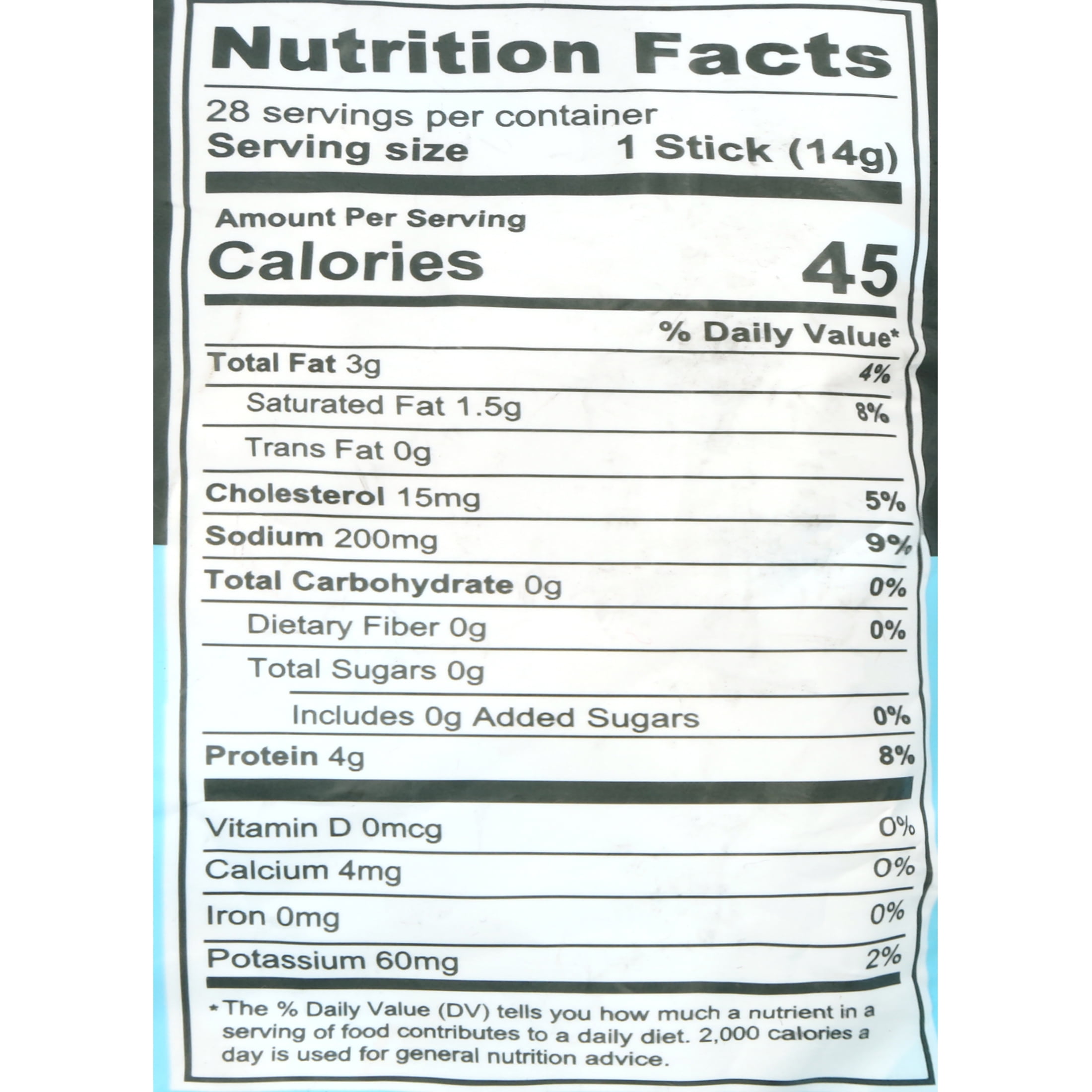 beef stick nutrition