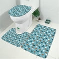 thumbnail image 2 of Halloween Ghosts and Bats Pattern Bathroom Rugs Sets 3 Piece,Toilet Cover Set,Absorbent Non Slip Bathroom Mats Sets with U-Shaped Contour Rug Toilet Rug Set, 2 of 5