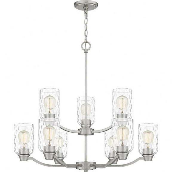 9 Light Chandelier in Transitional Style-27.25 inches Tall and 29.25 inches Wide-Brushed Nickel Finish Bailey Street Home 71-Bel-4618372