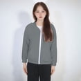 thumbnail image 4 of Jacket,Kids Hooded Zipper Full Sleeve Front Open Casual Coat with Functional Pockets,Girls Coats,Grey,7-8 Years, 4 of 9