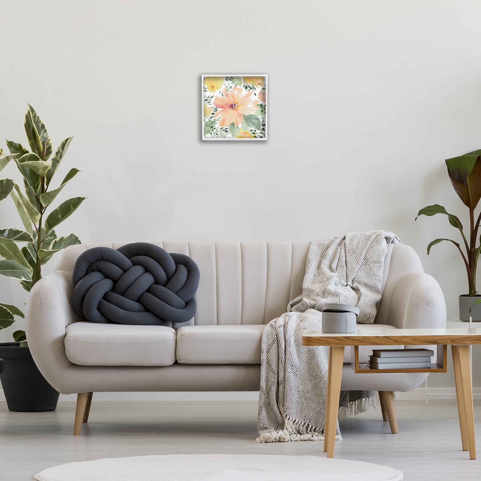 Stupell Industries Birds Eye Flowers Botanical & Floral Painting White Framed Art Print Wall Art, 12 x 12