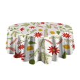thumbnail image 5 of Christmas Round Tablecloth 60x60in(153x153cm) – Waterproof Polyester Table Cover with Full Print Design, Wrinkle Resistant & Washable for Kitchen Dining Party Decor, 5 of 6