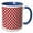 Blue/White, variant on 3drose, Cute Blue, White, and Red Flower Pattern, 11oz Mug