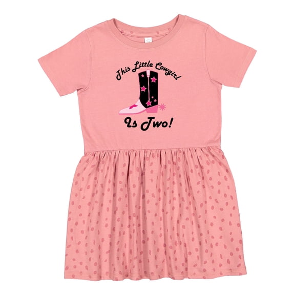 Inktastic 2nd Birthday Little Cowgirl 2 Year Old Girls Toddler Dress