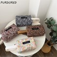 thumbnail image 2 of PURDORED-Mini bolsa de cosméticos de leopardo para mujer, bolsa de maquillaje de viaje con cremallera de pana, bolsa de maquillaje con muñequera, bolsa de lápices para estudiantes, 1 unidad LIUWENJING unisex, 2 of 2