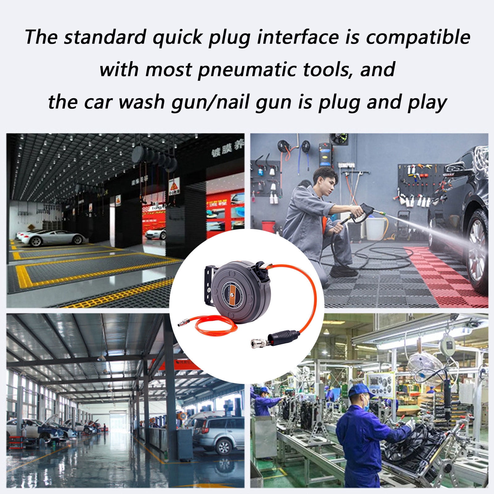 Practical Compacts Automotive Air Hose Reel Features Automatic Retractable Designs for Easy Tool Access in Workshops