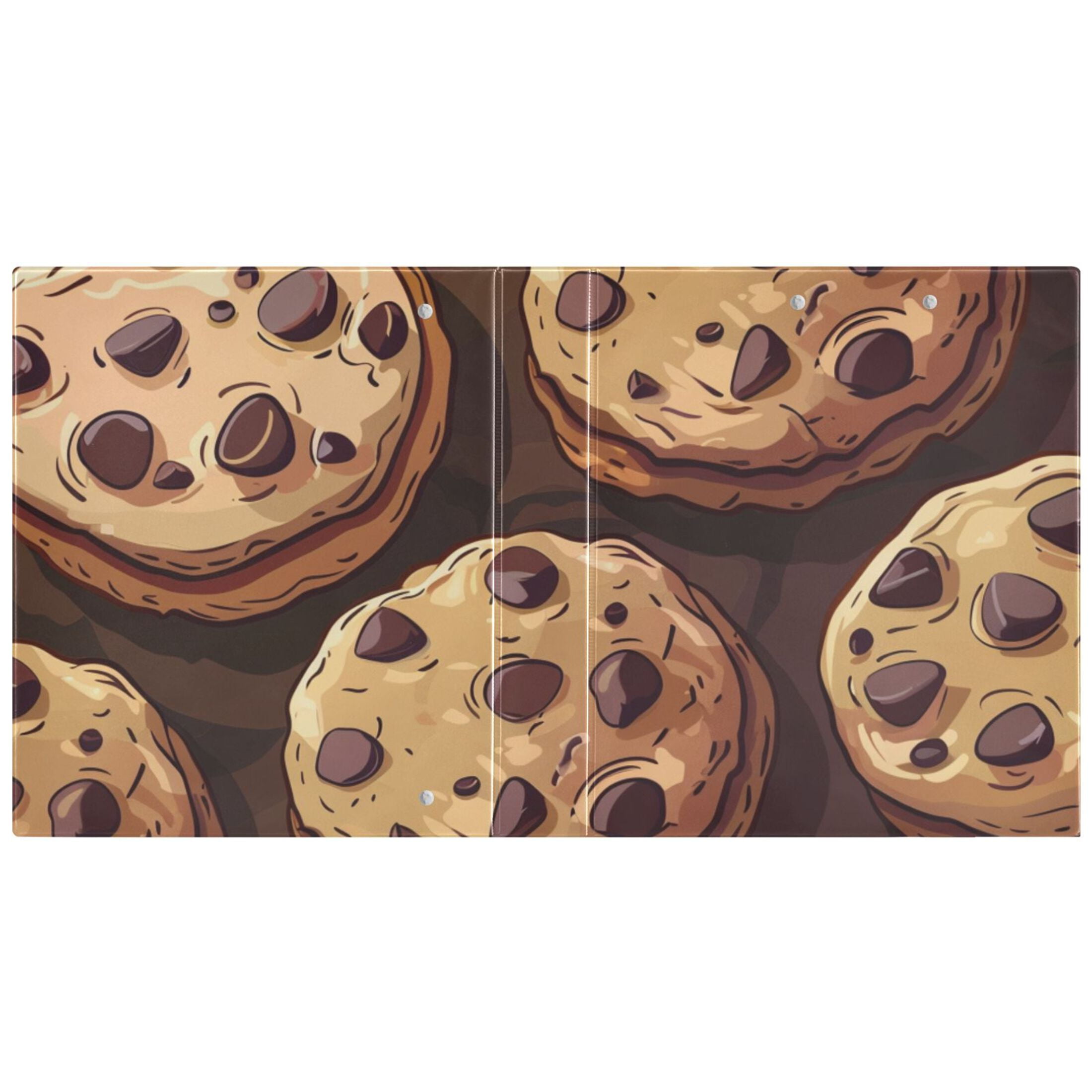Delicious Cookies 3 Ring Binders 1.5 inch Hardcover File Folders with Interior Pockets A4 Size Organizer for School Office Hospital