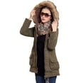 thumbnail image 6 of Fitaylor New Winter Women Jacket Medium-long Thicken Outwear Hooded Wadded Coat Slim Parka Cotton-padded Jacket Overcoat, 6 of 18