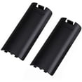 thumbnail image 3 of 2pcs Battery Back Door Cover Shell Replacement for Nintendo Wii Remote Controller -Black, 3 of 4
