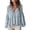 Light Blue, variant on Women's Linen Tops V Neck Long Puff Sleeve 2026 Casual Frill Trim Ruffle Babydoll Loose Tunic Blouses White M
