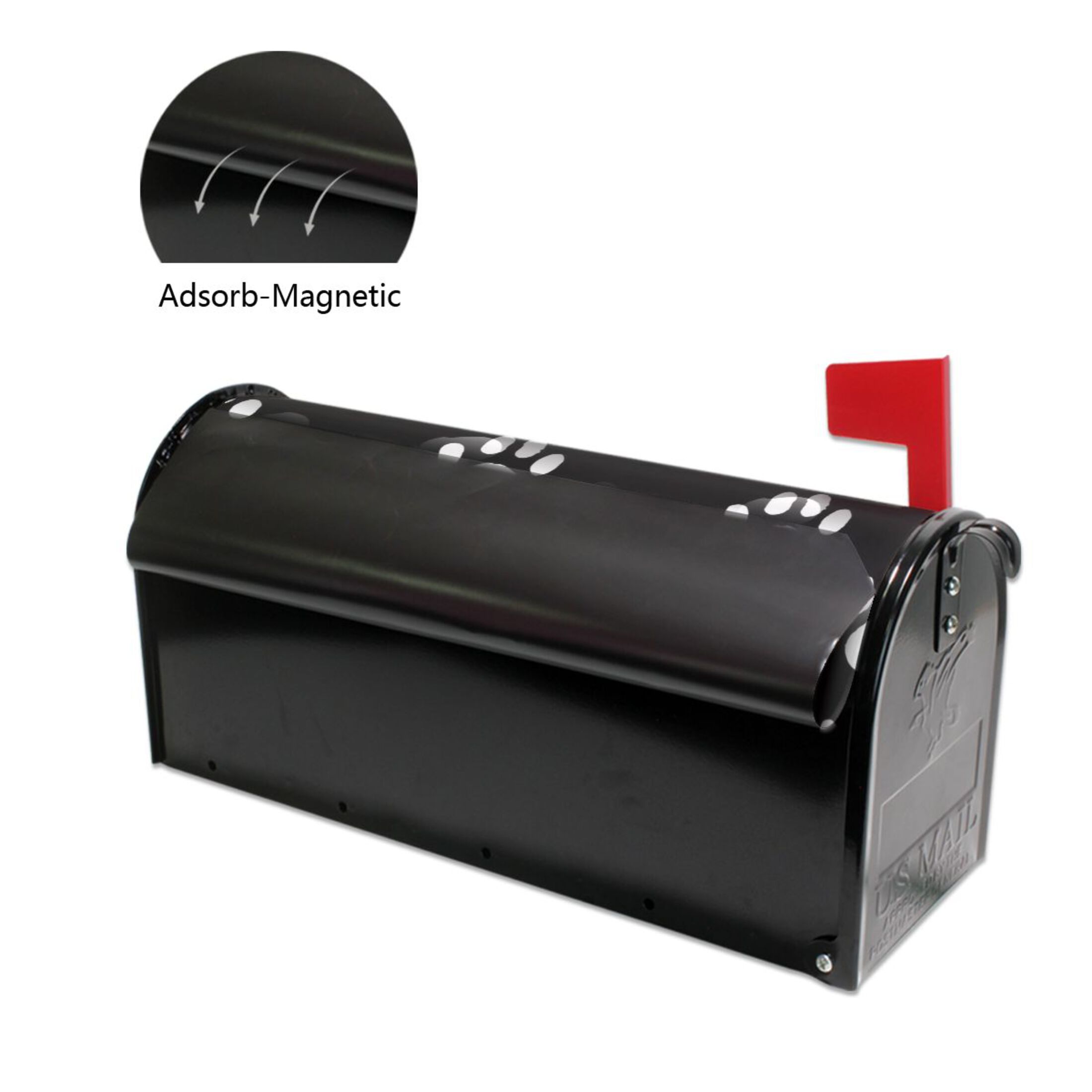 Dog Paws Magnetic Mailbox Covers 25.5" X 21" Post Letter Box Wraps Waterproof Garden Yard Outdoor Decoration