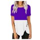 thumbnail image 1 of Fiudx Ofertas Del Día Blusa de Manga Corta con Cuello Redondo y Estampado a La Moda para Mujer, 1 of 5
