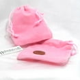 thumbnail image 2 of 10 Small 3 1/2" Soft Velvet Pastel Pink Fuzzy Cloth Jewelry Drawstring Cinch Closure Gift Bag Pouches, 2 of 2