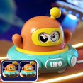 thumbnail image 1 of ToyKingdee Double Pull Back Toy Cartoon Shape Space Flying Saucer Car Toys Early Education Educational Gift Green, 1 of 6