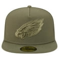 thumbnail image 2 of Men's New Era  Olive Philadelphia Eagles Color Pack A-Frame 59FIFTY Fitted Hat, 2 of 5
