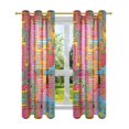 thumbnail image 7 of Yayeee Window Curtains Light Filtering 63"x42" Grommet Panel Pair Home Living Room Decor, Art City, 7 of 7