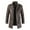 Brown, variant on Babysbule Mens Winter Coats Men's Fashion Casual Warm Fit Thick Leather Long Jacket Long Sleeve Lapel Pocket Zipper Fit Top Coat