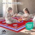 thumbnail image 4 of ODIKA 3'x5' Machine Washable Non-Slip Area Rug, Tile Mosaic with Intricate Interlocking High Traffic Rug with Pad, Red, 555224, 4 of 8