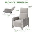 thumbnail image 2 of Fauteuil Inclinable de Patio Réglable à 150° - Chaise Longue d'Extérieur en Osier Rotin avec Table d'Appoint Relevable Prolongée, Coussin Amovible, Résistant aux Intempéries, pour Jardin, Piscine, Terrasse, 2 of 8