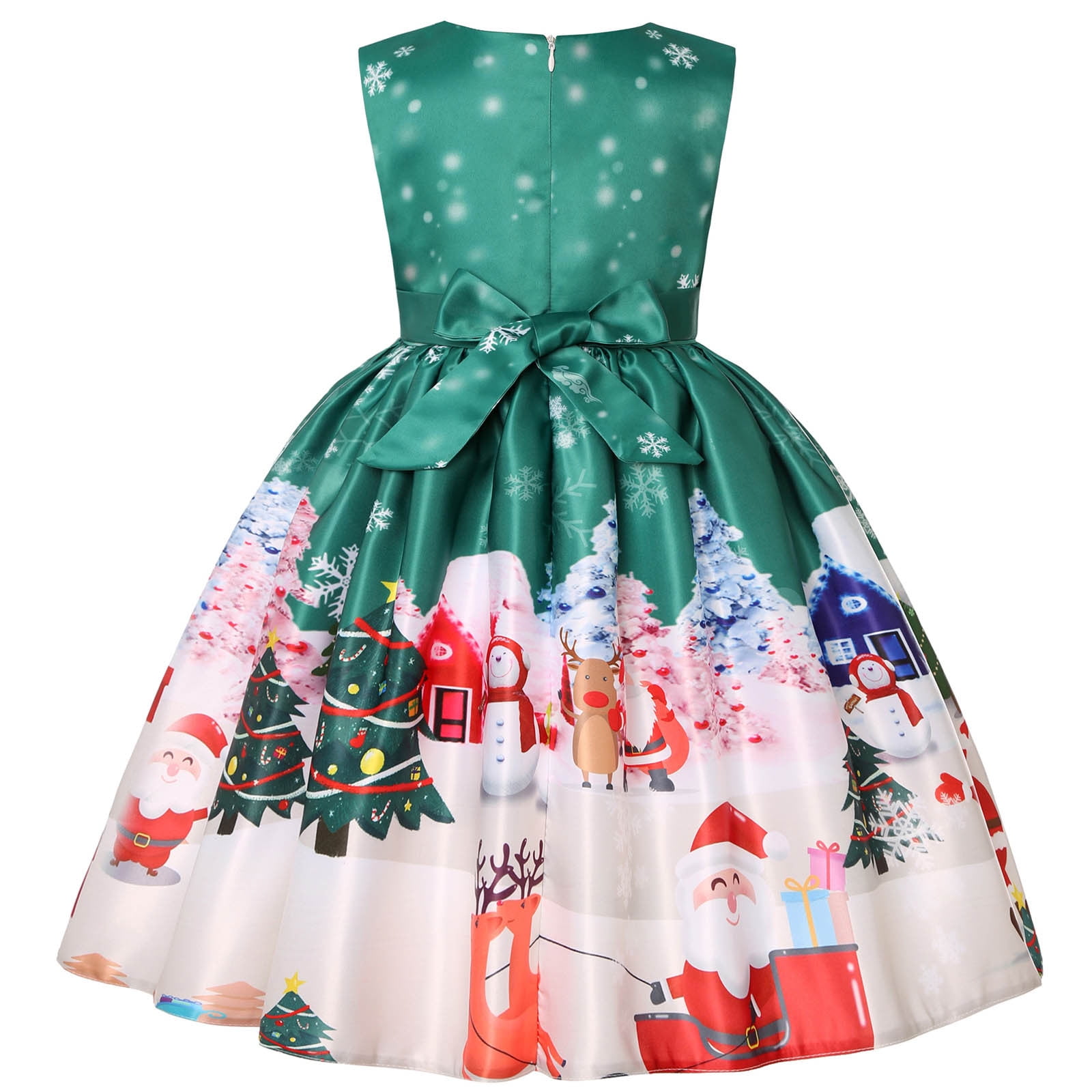 YWDJ 2-10Years Christmas Girls Dresses Dress Santa Claus Snowflake Kids ...