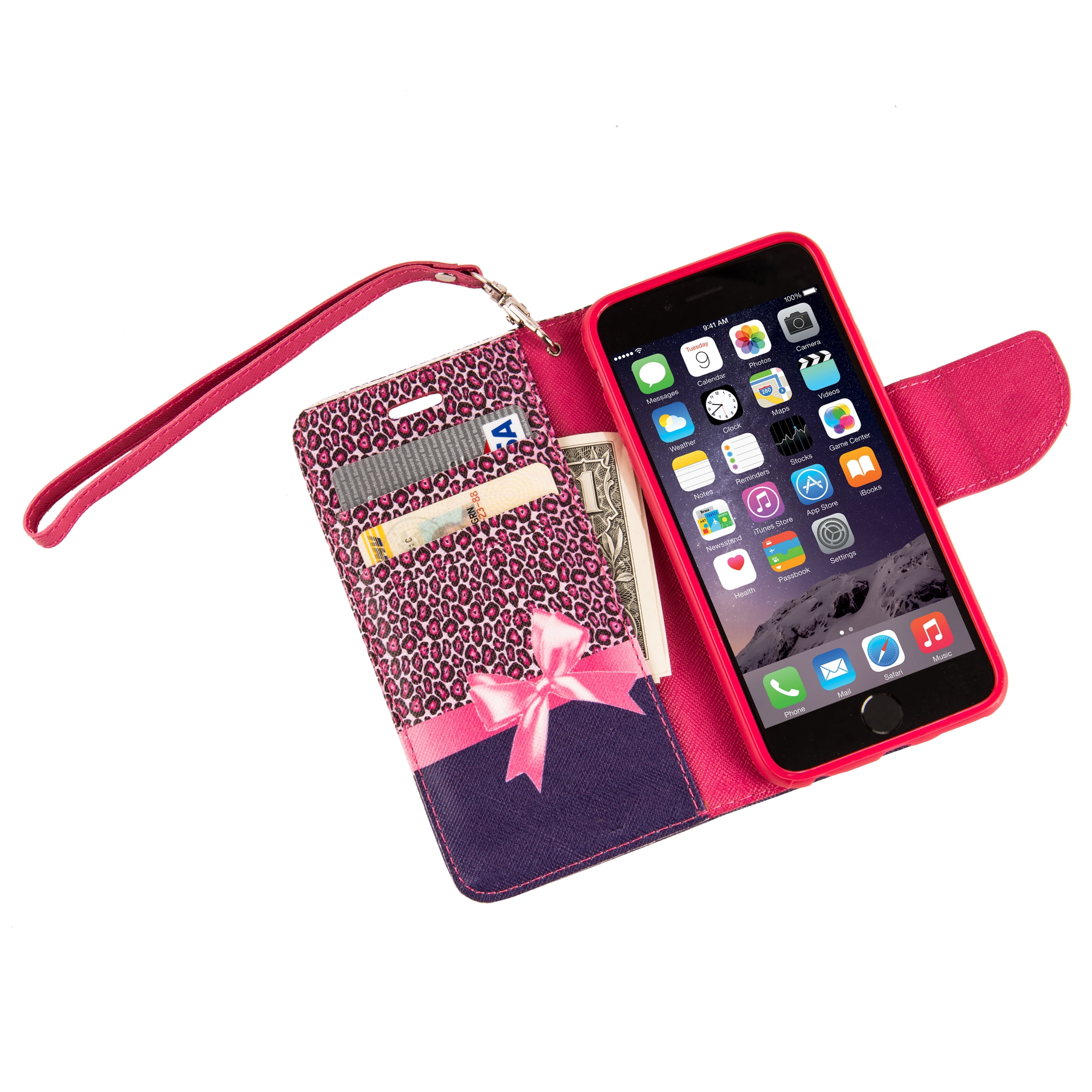 Cellphone Wallet Case with Kickstand for iPhone 6 and 6s