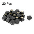 thumbnail image 2 of Uxcell 20Pcs M8 Female Thread Screw On Type 1.2" Head Straight Knurled Star Knobs, 2 of 4