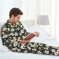 thumbnail image 5 of KLL Flowers Sleepwear Mens Flannel Pajamas,Long Cotton Pj Set, 5 of 7