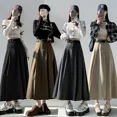 thumbnail image 4 of Falda plisada de alta gama para mujer, falda larga tipo paraguas, diseño de nicho, de moda, para verano de 2024, 4 of 5
