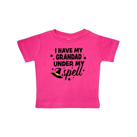 

Inktastic I Have My Grandad Under My Spell with Cute Witch Hat Gift Baby Boy or Baby Girl T-Shirt