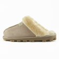 thumbnail image 2 of Mules de invierno para mujer CLPP'LI, con peluche sintético, sin cordones, color beige, 2 of 7