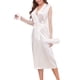 thumbnail image 1 of VISgogo, ropa de dormir para mujer, bata de baño de malla sólida transparente acampanada, bata de manga larga, pijama con puños de plumas, camisón, ropa de dormir VISgogo  moda, 1 of 4