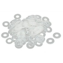 M5 PE Plastic Flat Washers Spacers Gaskets Fastener Clear 100PCS