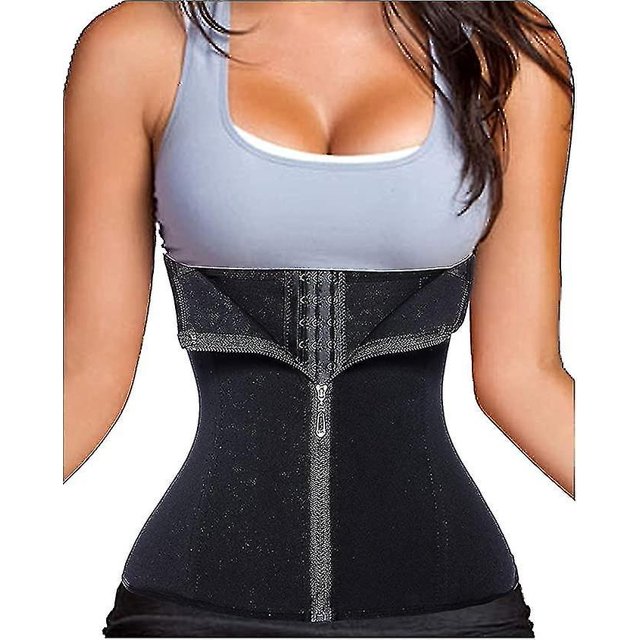 3 Clip&1 Zip 6 Corsé de acero deshuesado para entrenador de cintura, entrenamiento deportivo, moldeador de cuerpo, Control de barriga