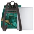thumbnail image 3 of Fotbe Green Gold Glitter Mochila Bolso con Estampado para Mujer, Mochila Antirrobo de Nylon Impermeable, Bolsa Ligera de Hombro, 3 of 4