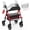 Red, variant on Specared Rollator Walker with Seat, 16" Wide Seat Folding Walker for Seniors, Adjustable Seat Height 350lbs Heavy Duty, Red