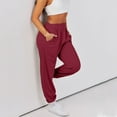 thumbnail image 4 of QBGSAY Women Sweatpants With Pockets Bottom With Pockets Casual Baggy Sweatpants Simple Classic Style, 4 of 6