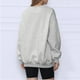 thumbnail image 5 of Sudadera de mujer de cuello redondo y manga larga de gran tamaño con forro polar, 5 of 8