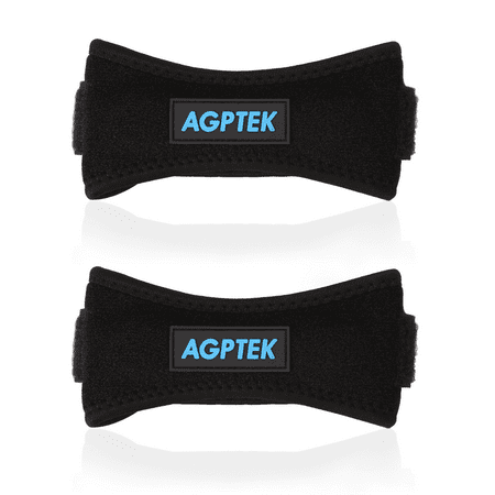 2 Support Pad (AGPTEK Knee Brace Adjustable Pain Relief Pad Support Strap Band for Running, Jumping, Basketball, Sport 2)