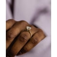 thumbnail image 4 of solitaire jewels 3CT Pear Moissanit Hidden Halo Engagement Ring For Women, 14K Yellow Gold, 4 of 5